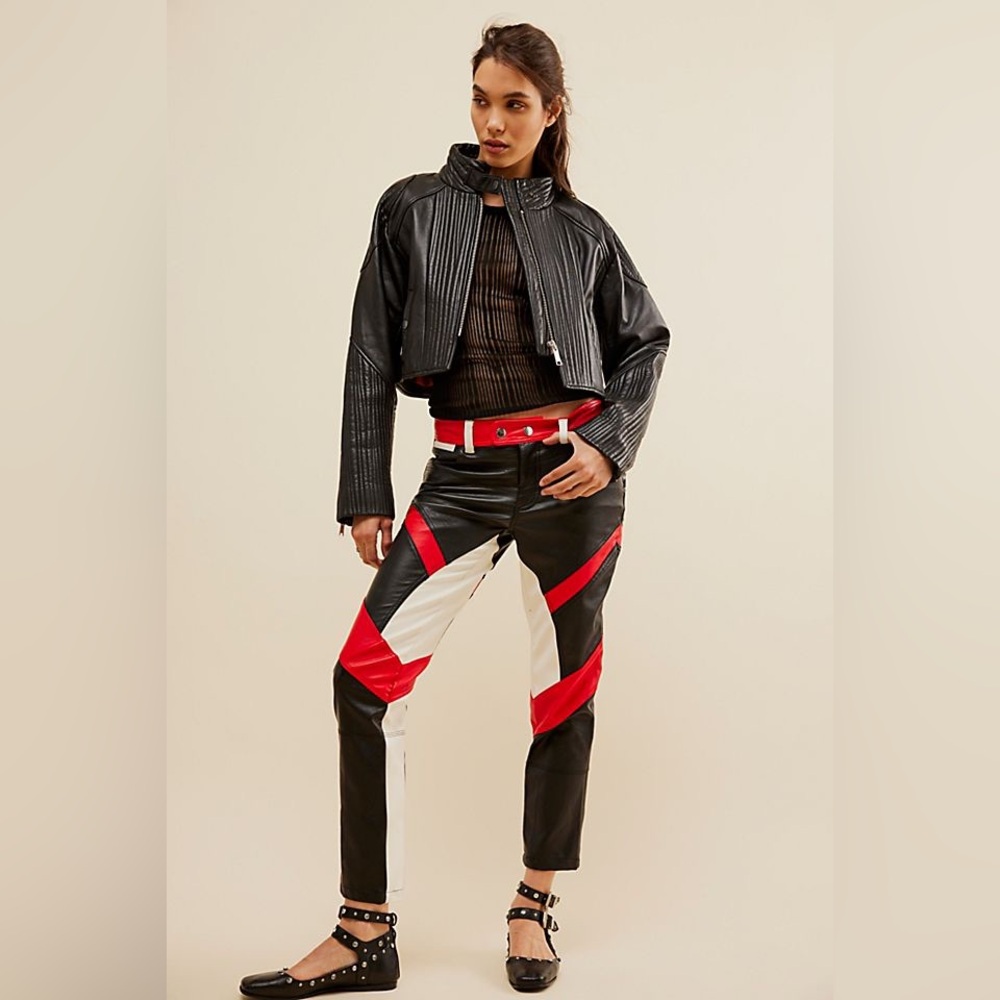 Free People We The Free Trixie Mini Moto Jacket - Picture 7 of 13